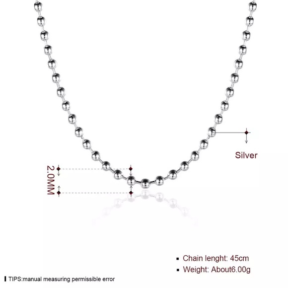 Tous Balls Beaded 925 Silver Sparkling Clavicle Chain Choker Long Necklace - Picture 5 of 11